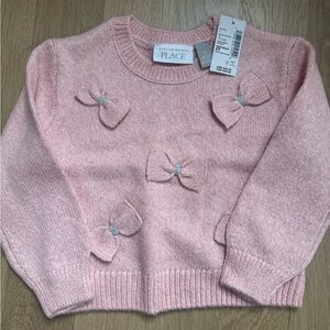 The Children's Place Light Pink Bow Sweater 2T
